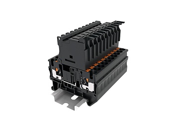 Клемма с держат. предохр. TP4-HESI(5x20)-LED24-BK - Клемма с держателем предохранителя 5Х20, LED индикация, тип фиксации провода: push-in, номинальное сечение: 4 мм кв., 6,3A, 24V, ширина: 6,2 мм, цвет: черный, тип монтажа: DIN 35