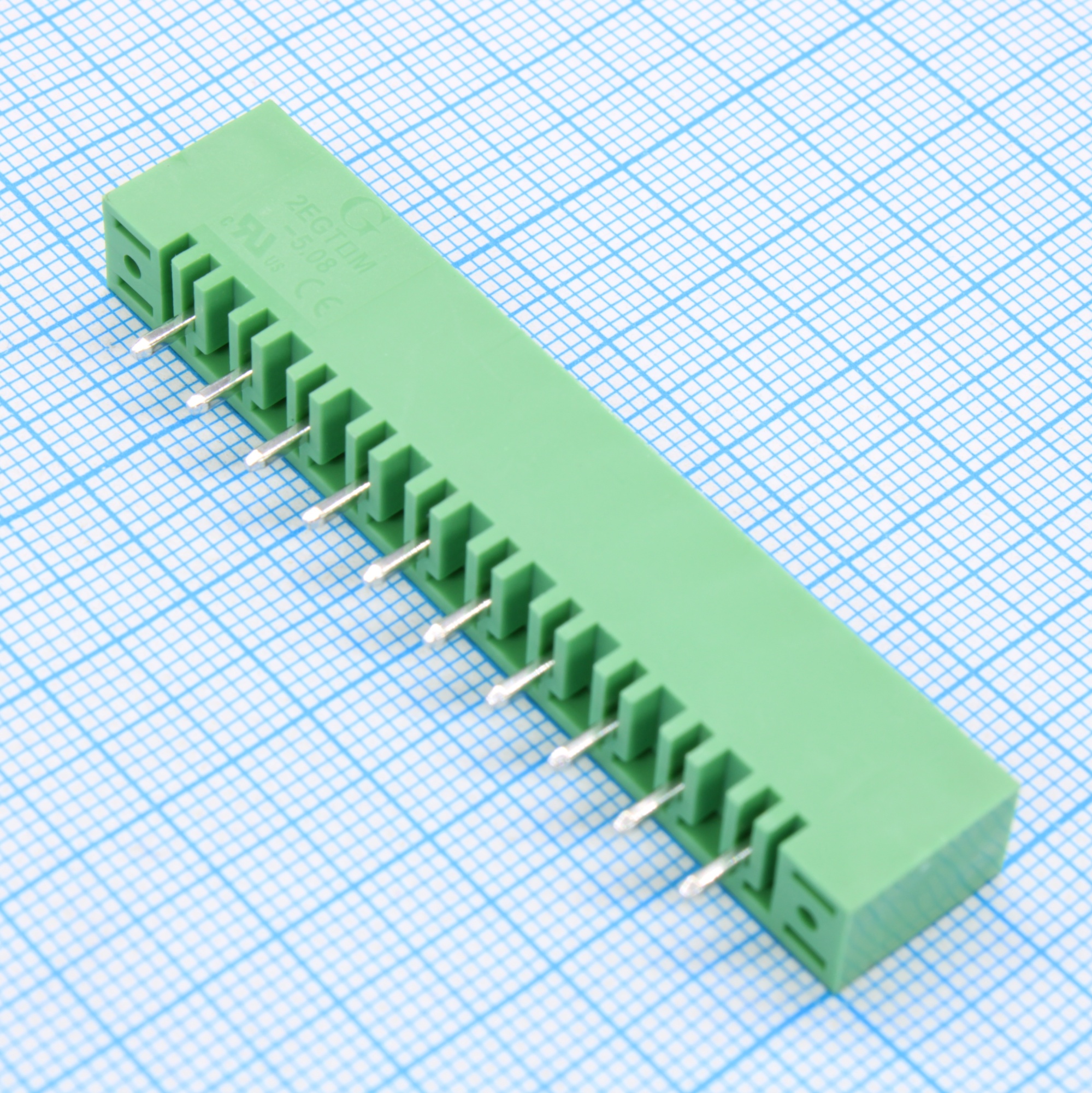 2EGTVM-5.08-10P-14-00 - Разъемный клеммный блок на плату, 10 контактов. Серия 2EGTVM-5.08