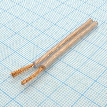 Провод  акустический 2 х 1.5мм.кв.прозр. - омедненный. в катушке 100м