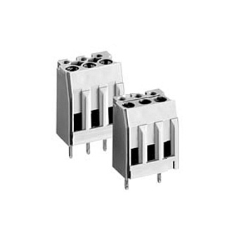 Клемма Wiecon 8190 / 6 / 3 - Клемма на печатную плату, подвод кабеля сбоку, 2 полюса, шаг: 10 мм, винтовая фиксация провода, с маркировкой, 250V, 16A, цвет: серый, серия 8190