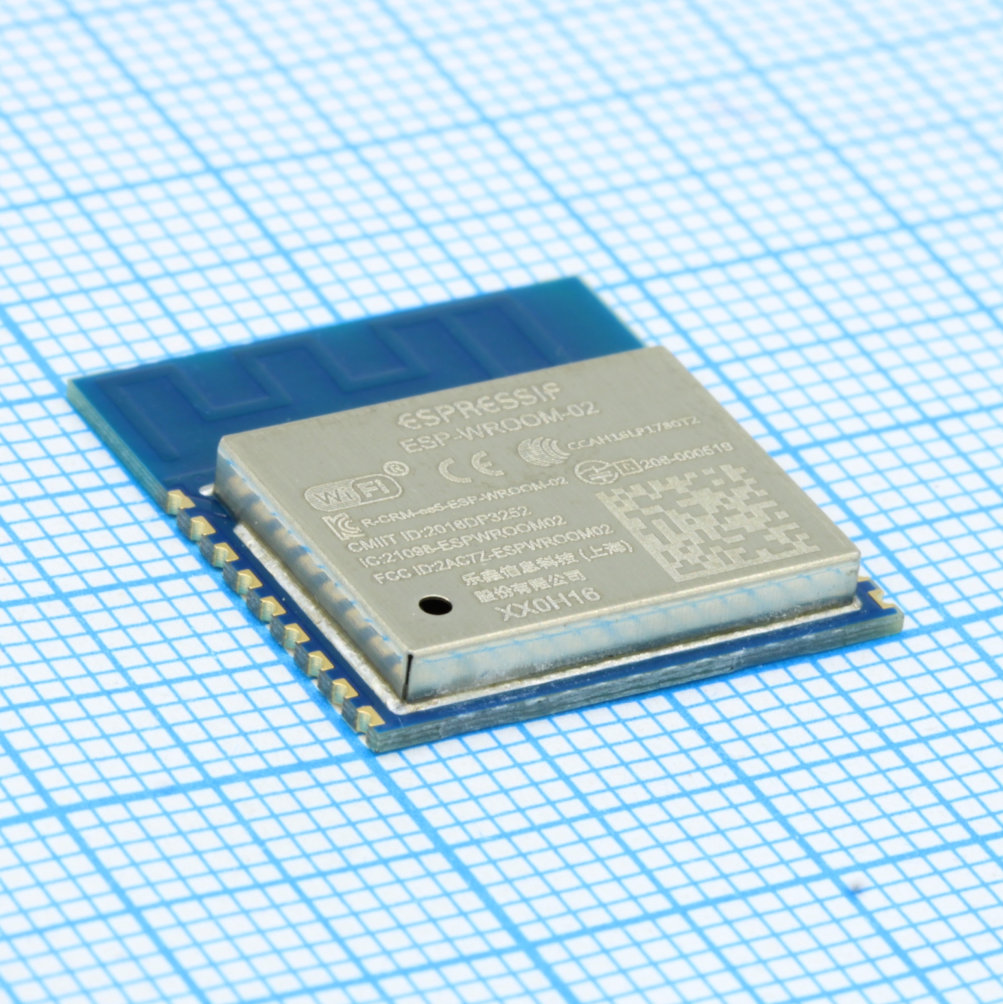 ESP-WROOM-02 [2MB] - Модуль Wi-Fi 802.11b/g/n, 2400…2483,5 MГц,UART/HSPI/I2C/I2S/IR/GPIO/PWM, 2Мбайт SPI Flash, 2.7...3.6В, -40...+125С