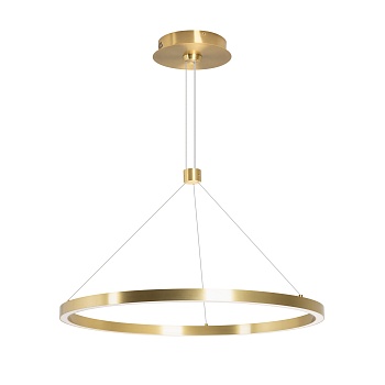 Светильник SP-CONGO-CAN-1-R600-36W Day4000 (GD, 120 deg, 230V) 046243 - Подвесной светильник. Мощность 36 Вт, св. поток 2050 лм, 57 лм/Вт, дневной 4000 K, CRI>90, угол 120°, напряжение питания 230 В. Золотистый круглый корпус из алюминия, экран силикон, с