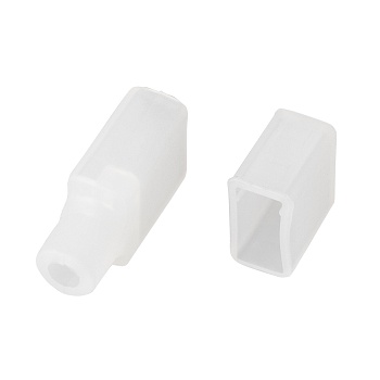Заглушка MOONLIGHT-CAP-06x12mm-TOP-S-SET 041055 - Комплект силиконовых заглушек для гибкого неона MOONLIGHT, сечение 12х6мм. В комплекте заглушка с выводом под кабель питания (вдоль линии сечения ленты) и глухая заглушка. Использовать с герметиком.