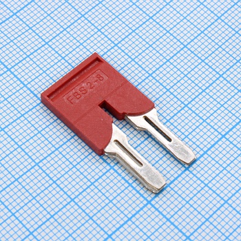 GFBSFA8-2-GY - Соединительная перемычка, втычная, изолированная, 2 полюса, для серий клемм: DC6, шириной 8 мм, цвет: серый