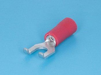 TYFI-1.25-3 - Клемма тип "U" 3,7мм на провод 0,5-1,5мм с фланцем, изолированная, кратно 100шт.