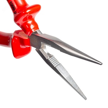 Длинногубцы диэлектрические 200 мм серия Эксперт - для работ под напряжением до 1000 В, захват и удержание плоских и круглых деталей