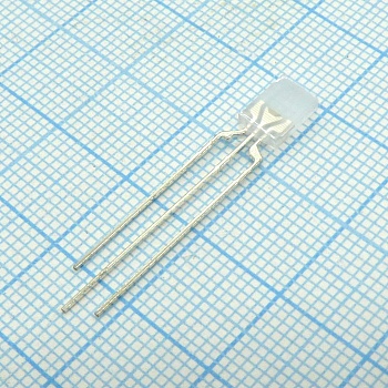 L-119SURKMGKWT - Светодиод 2х5мм/красный/630нм/70-170мкд/ - зеленый/570нм/10-30мкд/белый матовый/110°