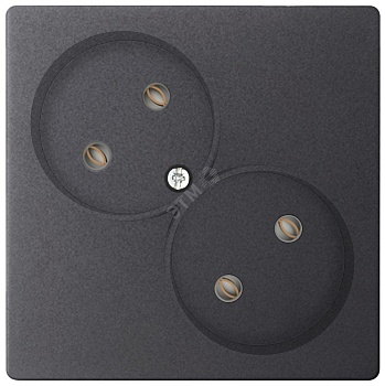 Розетка 2-м СП 24 16А IP20 2х2P без защ. шторок механизм графит 2450457-038