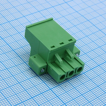 2EDGKCM-5.08-03P-14-00A(H) - Соединительный блок 3 контакта шаг 5.08мм зеленый