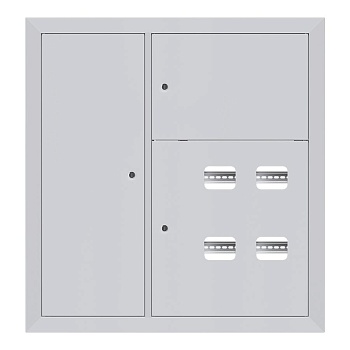 Щит этажный 4 кв. слаботочка слева (1000х950х150) Basic mb28-v-4z