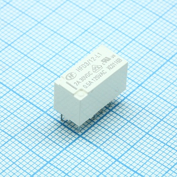 HFD3/12-L1 - Сверхминиатюрное сигнальное реле серия HFD3 2A две группы на переключение катушка 12В с защелкой монтаж в отверстие