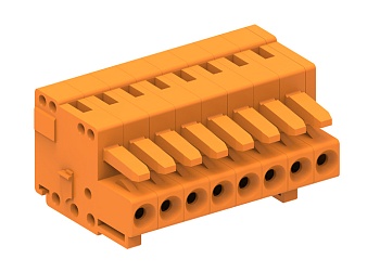 Розеточный разъем на кабель 438119 - Розеточный разъем, прямой, на кабель, шаг: 3.81 мм, 19 полюсов, фиксация провода пружинная, исполнение: стандартное, 160V, 10A, цвет: оранжевый Розеточный разъем на кабель 438119 - Розеточный разъем, прямой, на кабель, шаг: 3.81 мм, 19 полюсов, фиксация провода пружинная, исполнение: стандартное, 160V, 10A, цвет: оранжевый