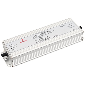 Блок питания ARPV-LG24250-PFC-A (24V, 10.4A, 250W) 030020 - Источник напряжения с гальванической развязкой для светодиодных изделий. Входное напряжение 100-240 VAC. Выходные параметры: 24 В, 10.4 А, 250 Вт. Встроенный PFC >0,95. Герметичный алюминиевый ко
