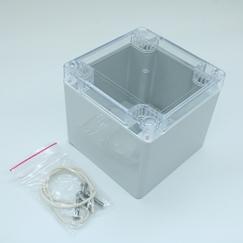 G2102C - Герметичный корпус из поликарбоната с прозрачной крышкой, IP65, светло-серый