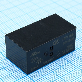 HF115F/024-2Z4BF - Реле силовое, 8 А, 24 В, DPDT