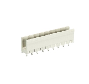 Вилка Wiecon 8113 S / 9 G OB GR OF - Вилочный разъем, вертикальный, без боковых стенок, на плату, шаг 5 мм, 9 полюсов, фиксация на плате пайкой, 400V, 12А, без маркировки, цвет: серый, серия 8113 S GOF