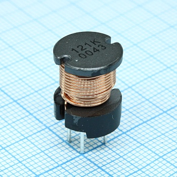 RCH1216BNP-121K - Силовая индуктивность 120мкГн ±10% 2.6А 0.134Ом радиальная без магнитного экрана