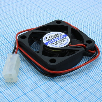 KF0410B1L-R - Вентилятор 12В DC, 4200об/мин., 0.116м3/мин, 40х40х10мм, подшипник качения, тип вывода: провод с разъемом