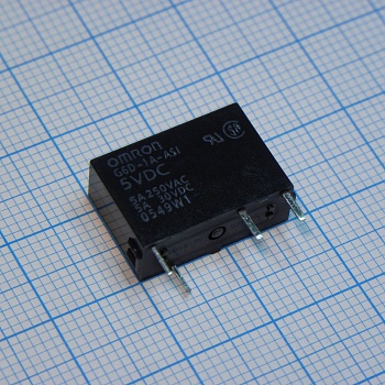 G6D-1AASI-5DC - Реле силовое катушка 5В 5A один контакт на замыкание (18.5x6.5x12.5)мм монтаж в отверстие