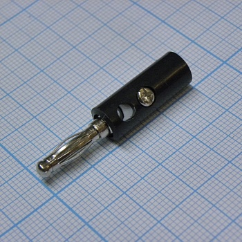 Щуп  (1322B)  черный - Щуп однополюсный BANANA PLUG чёрный
