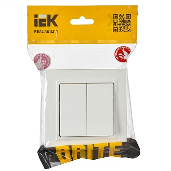 Выключатель проходной 2-кл. СП BRITE ВС10-2-6-БрБ 10А бел. BR-V22-0-10-K01