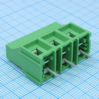 EK950V-03P - шаг: 9.50мм, пров: 4.00мм.кв, 300V, 30A, 3 конт., винт верт., h = 21.50мм