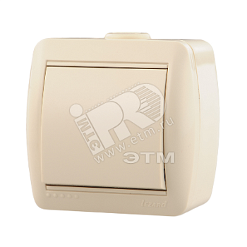 Выключатель 1-кл. ОП Nata 10А IP20 крем. 710-0300-100