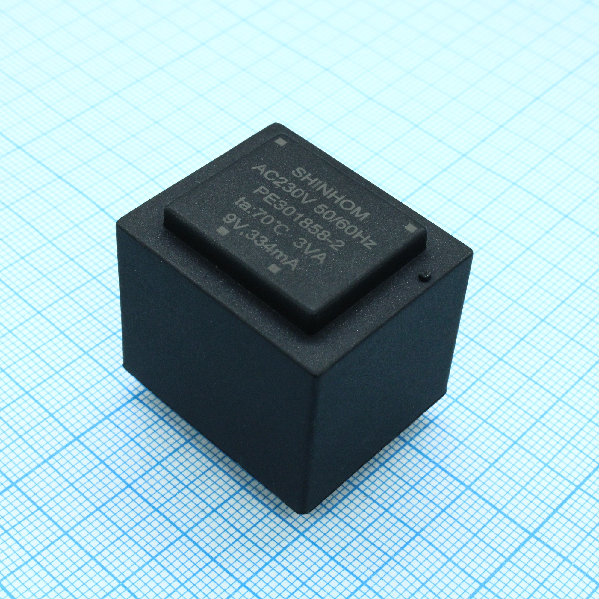PE301858-2 - Трансформатор питания 3ВА  230В 9В/334мА ta 70°C (EI 30/18) 30мм