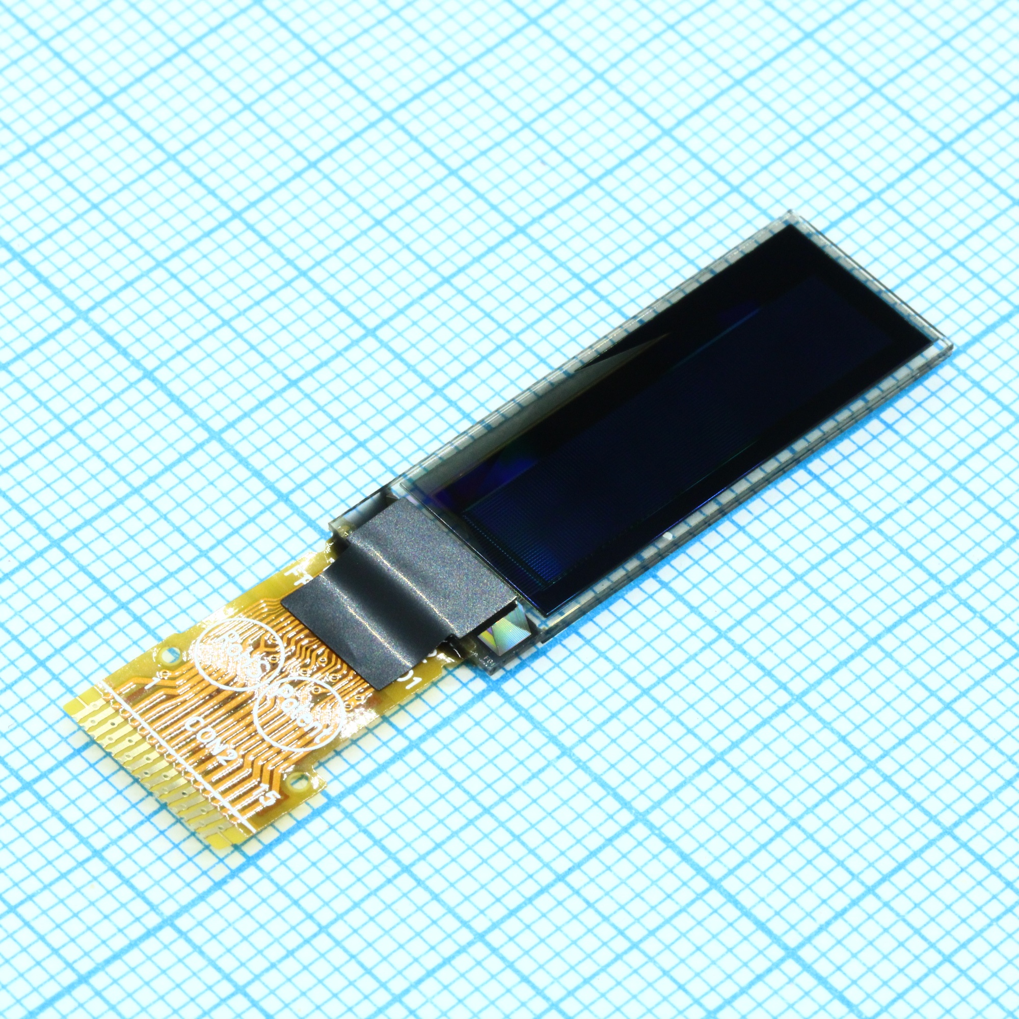 WEO012832DWPP3N00009 - OLED 0,91" графический, 128х32, COG, белый, SPI, контроллер SSD1306BZ, VDD 3В, -40 ... +80 С