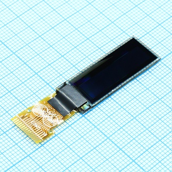 WEO012832DWPP3N00009 - OLED 0,91" графический, 128х32, COG, белый, SPI, контроллер SSD1306BZ, VDD 3В, -40 ... +80 С