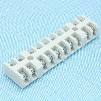 Блок зажимов БЗ26-1.5П10-В/В-УЗ-10 - Для присоединения и ответвления проводников из меди.количество зажимов в блоке 10