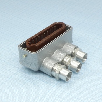 РШАГКУ-20-3 - Приборно-кабельный соединитель 20 контактов угловой