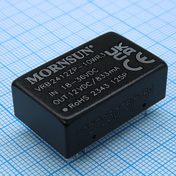 VRB2412ZP-10WR3 - Преобразователь DC/DC мощность, Вт: 10 вход 24(18...36)В выход 12В/833мА