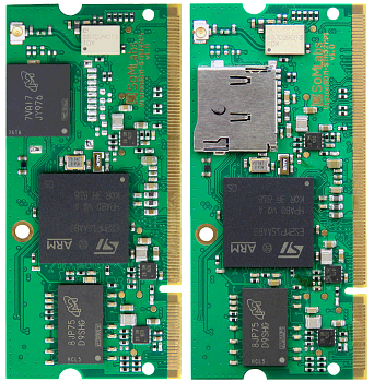 SLS18MP157A_650C_512R_04GE_1WB_C - SOM моудль на STM32MP1. 512мб RAM, 4гб eMMC. Wifi, Bluetooth. Commercial