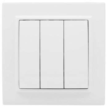 Выключатель 3-кл. СП Минск 10А IP20 бел. Basic ERV10-024-10