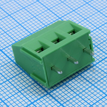 GT125-5.0-03P-14-00 - Винтовой клеммный блок c рельефной обоймой, 3 контакта. Серия GT125-5.0