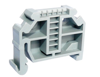 Концевой стопор 2G4(GY) - Концевой стопор на рейку DIN35, тип зажима: защелка, ширина: 9,5 мм, цвет: серый, пластик