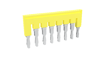 Соединительная перемычка TJA6.2-8 - Соединительная перемычка, втычная, изолированная, 8 полюсов, для серий клемм: TP/TU/TC, шириной 6,2 мм, цвет: желтый