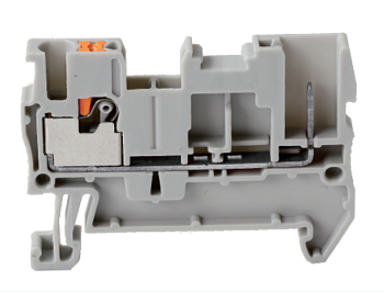 Клемма для разъемов UJ6-2.5V - Клемма для подключения внешнего разъема, тип фиксации провода: push-in, номинальное сечение: 2,5 мм кв., 24A, 500V, ширина: 5,2 мм, цвет: серый, тип монтажа: DIN 35