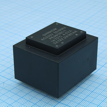 PE381301-1 - Трансформатор питания 4.5ВА 230В 2x12В 2x187мА ta 70B (EI 30/13.6)28.3мм