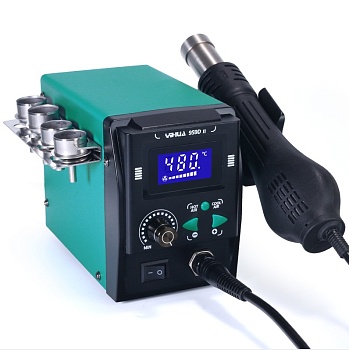 YIHUA 959D-II - Термовоздушная паяльная станция 700Вт, температура 100~480°С, бесщеточный двигатель с плавной подачей воздуха