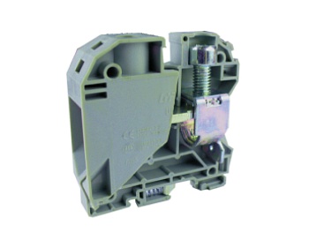 Проходная клемма UKHV-70 - Проходная клемма, тип фиксации провода: винтовой, номинальное сечение: 70 мм кв., 192A, 1000V, ширина: 20,6 мм, цвет: серый, тип монтажа: DIN 35