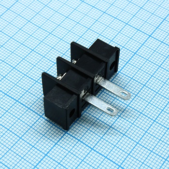 KF25H-7.62-02P Black - Барьерный клеммный блок 2 контакта шаг 7.62мм черный