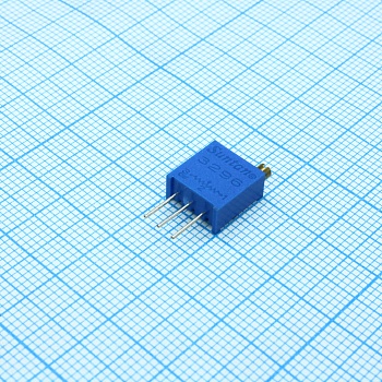 TSR-3296W-253R - Потенциометр многооборотный керметный 25кОм 0.5Вт ±10% 30 ±2 оборотов, (9.5 X 5 X 11.5мм)