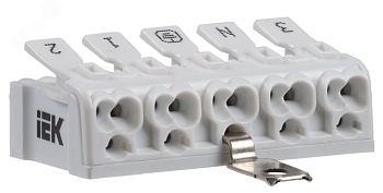 Клемма пружинная соединительная КСПз5-3L+N+PE UKZ-B06-5P-F0-E1-10