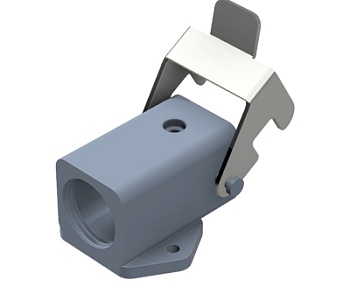 Закрытое основание разъема 76.322.0736.1 - Основание разъема на панель, закрытое, типоразмер 3A, без уплотнителя, 1 отверстие с резьбой для кабельных вводов M20x1,5, с одной защелкой, без защитной крышки, материал корпуса: цинковый сплав