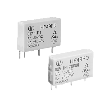 HF49FD/024-1H12TF - Реле: электромагнитное миниатюрное 5А один контакт на замыкание катушка 24В