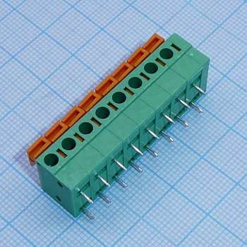 DG142R-5.08-08P-14-00A(H) - Нажимной безвинтовой клеммный блок 8 контактов. Зажим типа торцевой контакт. Серия DG142R-5.08