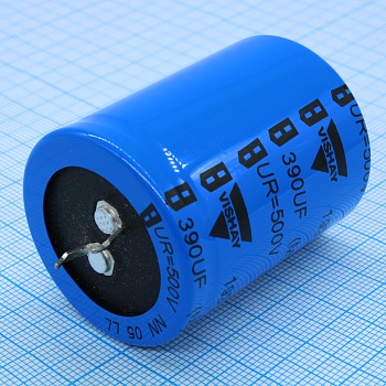 MAL219390103E3 - Конденсатор алюминиевый  электролитический 390мкФ 500В ±20% (35 X 45мм) защелкиваемые выводы 10мм, 0.5Ом, 1940мА, 6000ч, 105°С россыпь