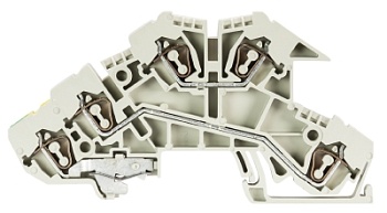 Клемма этажн. заземл. WKIF 2.5 D-D-SL - Этажная клемма, D-D-SL, тип фиксации провода: пружинный, номинальное сечение: 2,5 мм кв., 24A, 400V, ширина: 5 мм, цвет: серый, тип монтажа: DIN 35